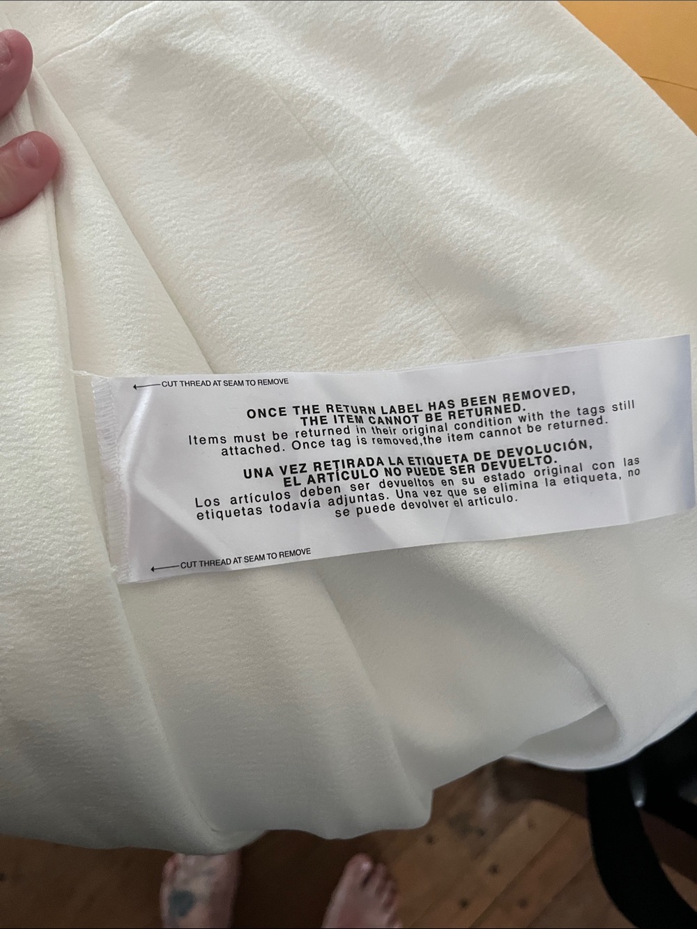 Off-Shoulder White Sheath Dress - Picture 8 of 8